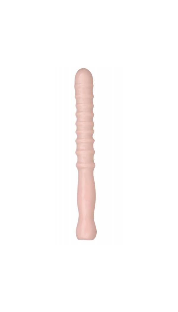 12.2" FLESH RIBBED DILDO