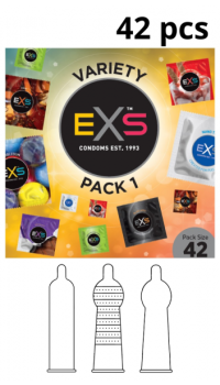 EXS VARIETY PACK CONDOMS 42 tk.