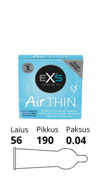 EXS AIR THIN CONDOMS 3 TK.