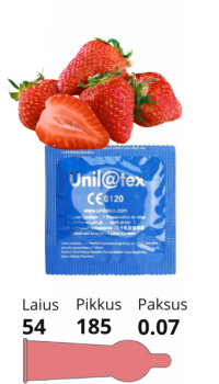 UNILATEX RED / STRAWBERRY CONDOM 1TK