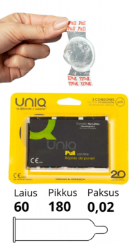 UNIQ PULL LATEX FREE CONDOMS WITH STRIPS 3 UNITS