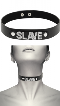 COQUETTE CHIC DESIRE CHOKER VEGAN LEATHER - SLAVE