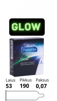 PASANTE GLOW IN THE DARK CONDOMS 3PCS