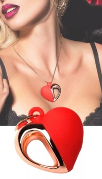 VIBRATING SILICONE HEART NECKLACE