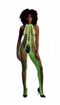 BODYSTOCKING WITH HALTERNECK GREEN XS-XL