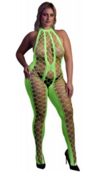 BODYSTOCKING WITH HALTERNECK GREEN XL-XXXXL