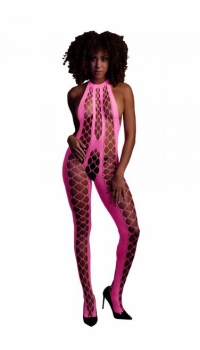 BODYSTOCKING WITH HALTERNECK PINK XS-XL