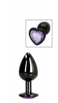 HEART GEM BLACK / PURPLE S