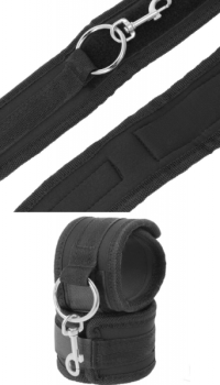 DARKNESS NEOPRENE HANDCUFFS WITH VELCRO