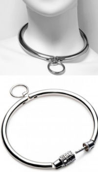 METAL NECK COLLAR WITH COMBINATION LOCK S SIZE 12 CM