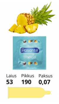 PASANTE TROPICAL CONDOM PINEAPPLE 1PC