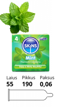 SKINS CONDOMS MINT 4 PCS