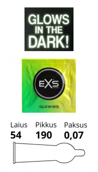 EXS GLOWING CONDOM 1pc