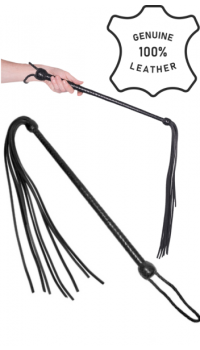 LONG HANDLED GENUINE LEATHER WHIP