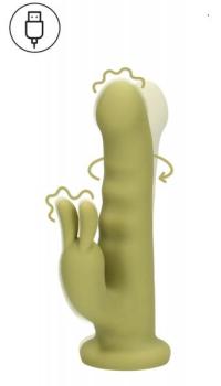 ULTRA SOFT SILICONE ROTATING RABBIT VIBRATOR - SPRING SAGE