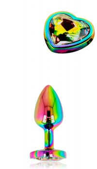 OHMAMA - ANAL PLUG IRIDESCENT HEART SMALL