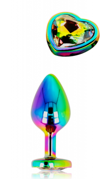 OHMAMA - ANAL PLUG IRIDESCENT HEART MEDIUM