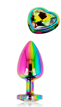 OHMAMA - ANAL PLUG IRIDESCENT HEART LARGE