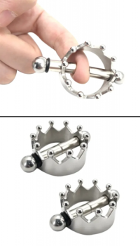 STEEL MAGNETIC CROWN NIPPLE CLAMPS (2PCS)