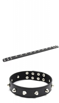 NECK COLLAR WITH STUDS BLACK