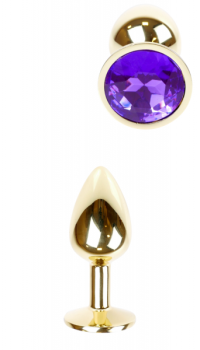 EXCLUSIVITY ANAL PLUG GOLD/PURPLE SMALL