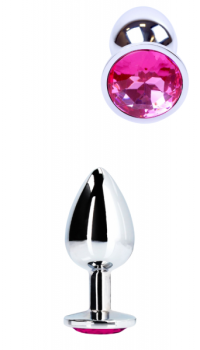 EXCLUSIVITY ANAL PLUG SILVER/PINK SMALL