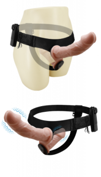 DOUBLE VIBRATING STRAP-ON - ULTRA PASSIONATE HARNESS