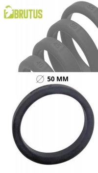 BRUTUS FLAT SLICK SILICONE COCK RING 50MM