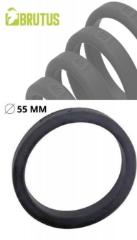 BRUTUS FLAT SLICK SILICONE COCK RING 55MM